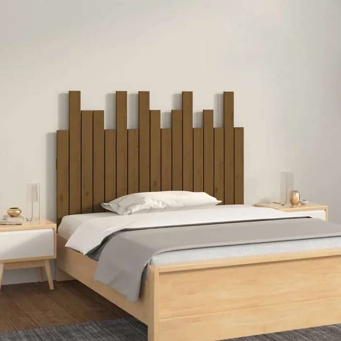 vidaXL Wall Headboard Honey Brown 108x3x80 cm Solid Wood Pine