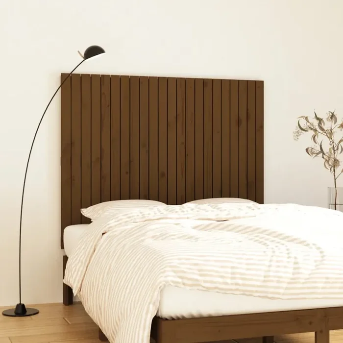 vidaXL Wall Headboard Honey Brown 140x3x110 cm Solid Wood Pine