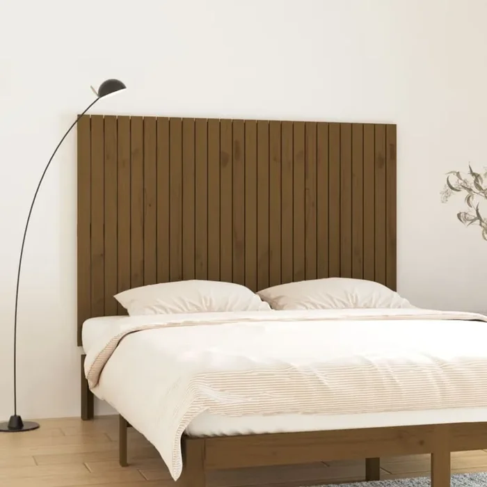 vidaXL Wall Headboard Honey Brown 166x3x110 cm Solid Wood Pine