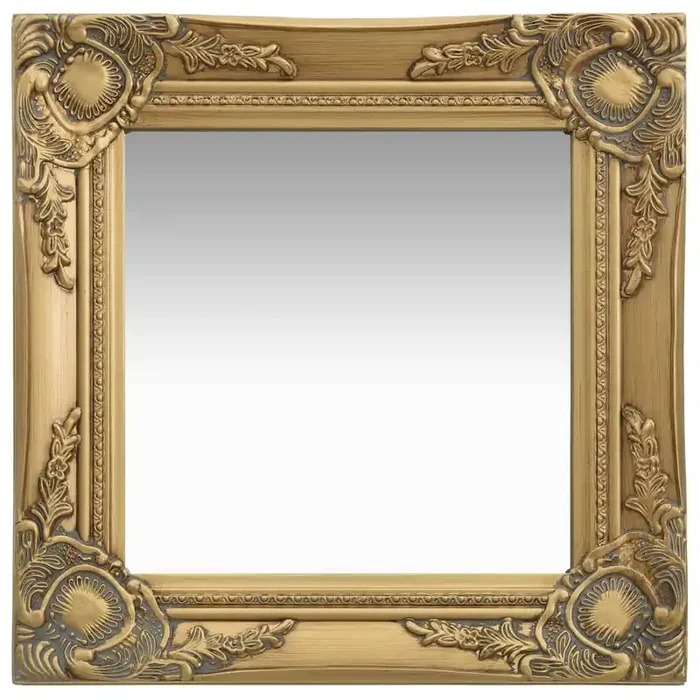 vidaXL Wall Mirror Baroque Style 40×40 cm Gold