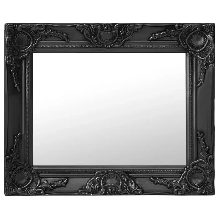 vidaXL Wall Mirror Baroque Style 50×40 cm Black