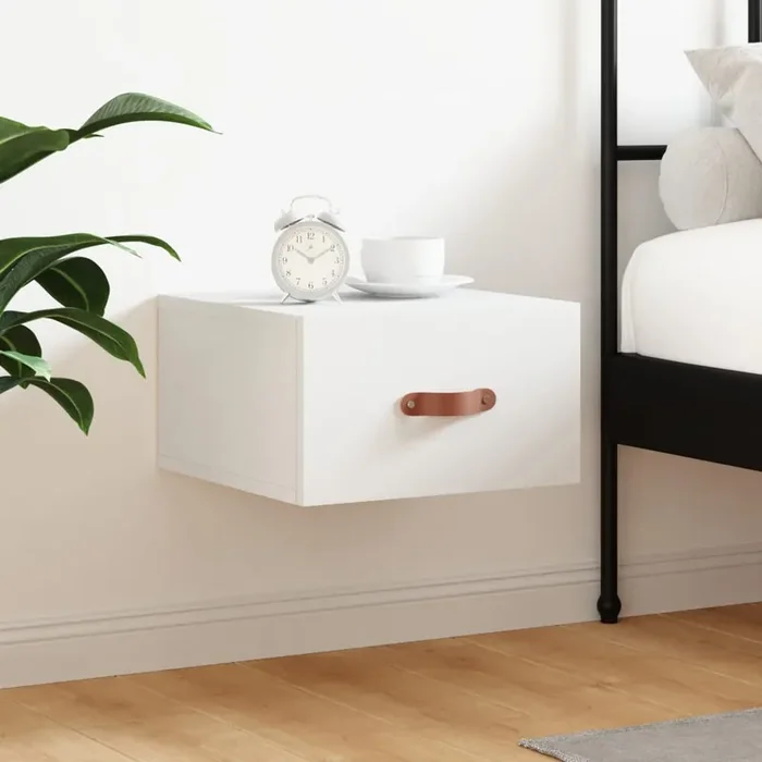 vidaXL Wall-mounted Bedside Cabinet White 35x35x20 cm