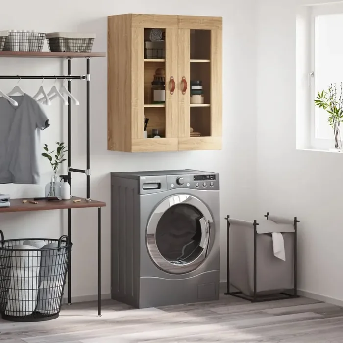 vidaXL Wall Mounted Cabinet Sonoma Oak 69.5x34x90 cm