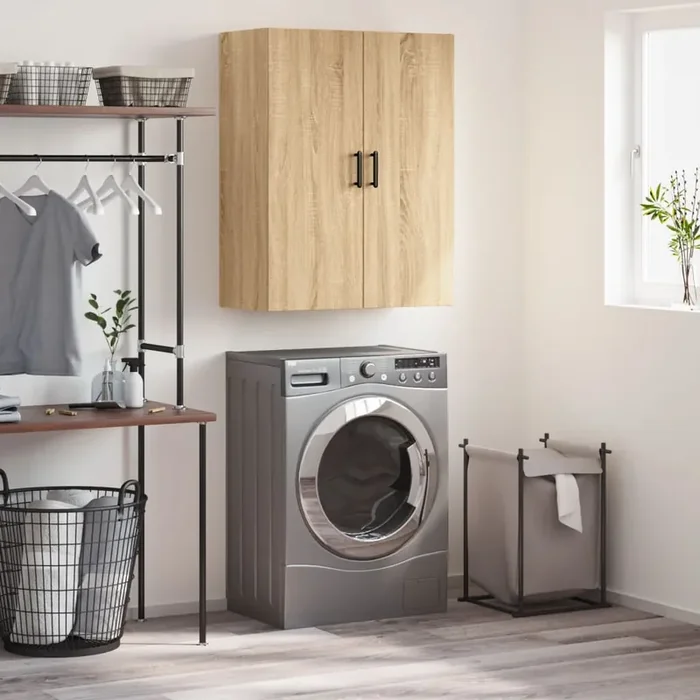 vidaXL Wall Mounted Cabinet Sonoma Oak 69.5x34x90 cm