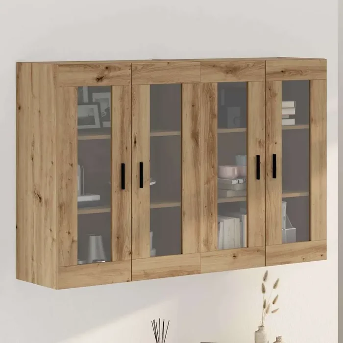 vidaXL Wall Mounted Cabinets 2 pcs Artisan Oak 69.5x34x90 cm Engineered Wood
