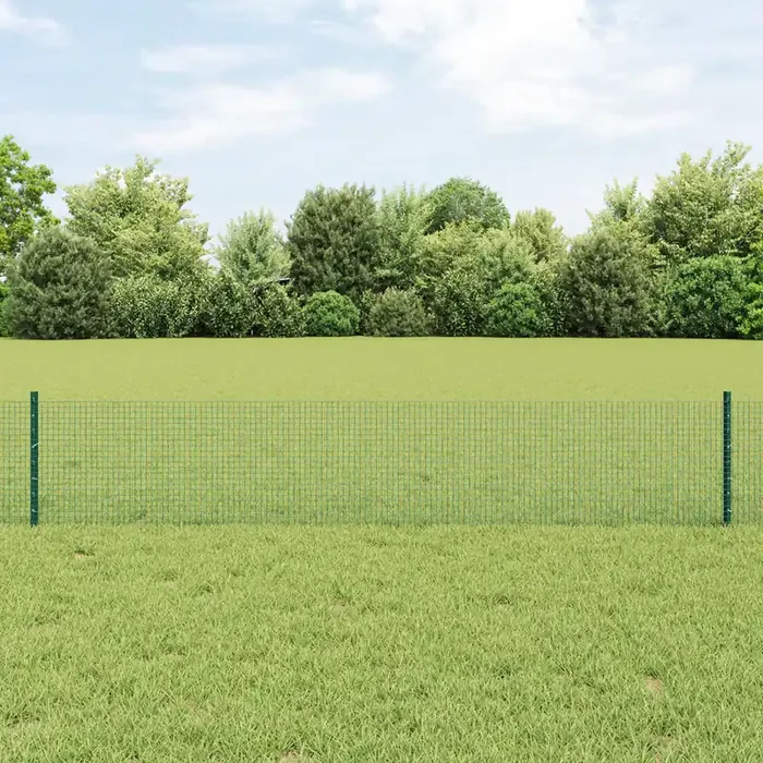vidaXL Welded Wire Fence with 44 U Posts Green 0.4×100 m Steel