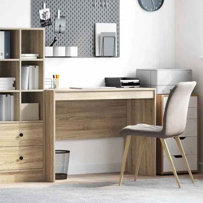 vidaXL Writing Desk Sonoma oak MDF with Sonoma oak veneer 100 x 50 x 76 cm