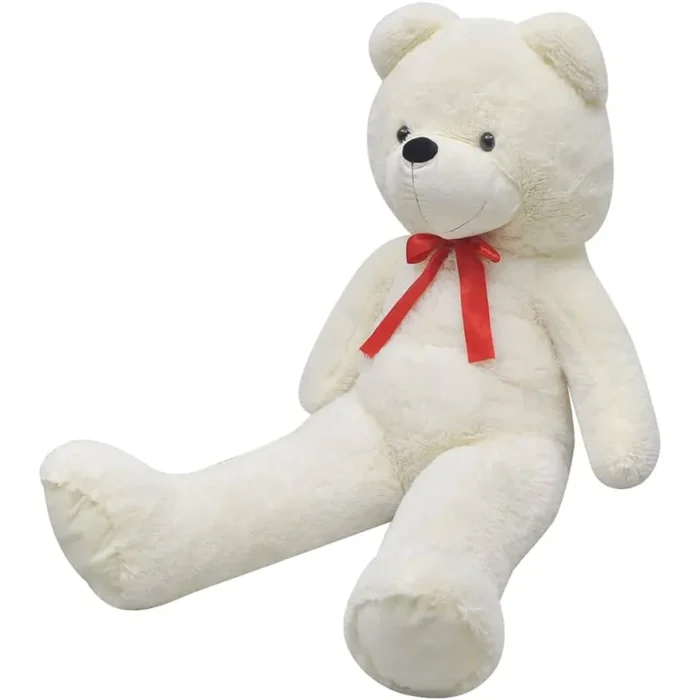 vidaXL XXL Soft Plush Teddy Bear Toy White 85 cm