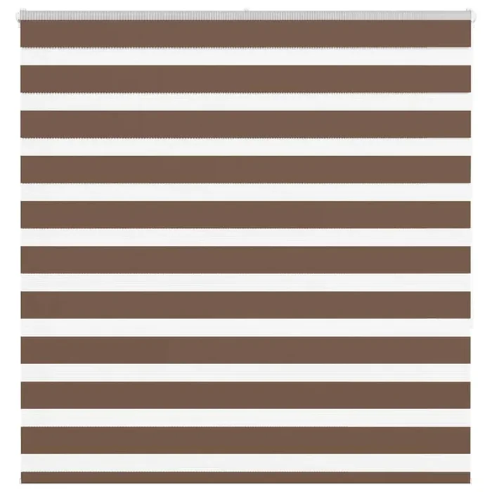 vidaXL Zebra Blind Brown 145×150 cm Fabric Width 140.9 cm Polyester