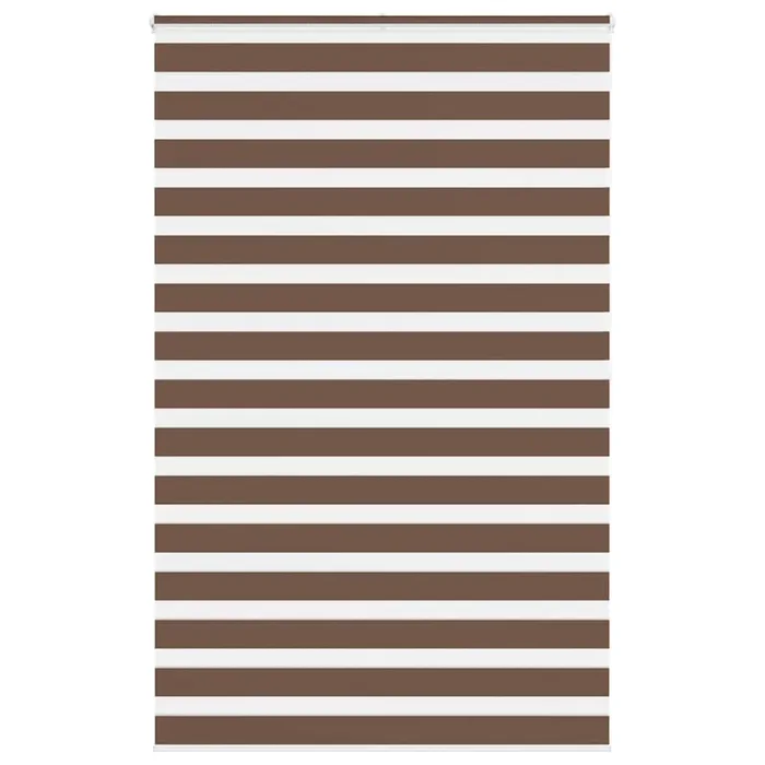 vidaXL Zebra Blind Brown 145×200 cm Fabric Width 140.9 cm Polyester