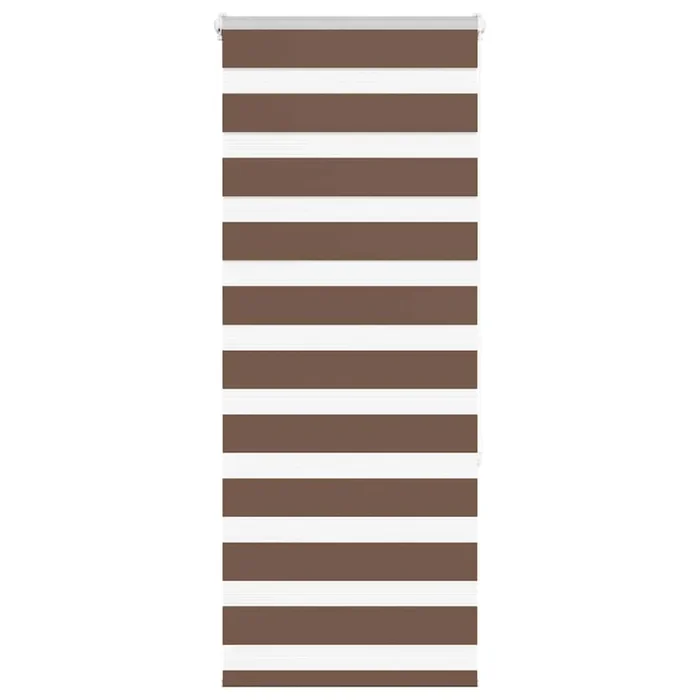 vidaXL Zebra Blind Brown 60×150 cm Fabric Width 55.9 cm Polyester