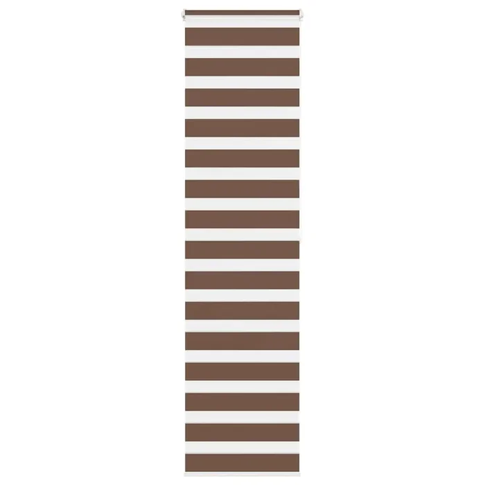 vidaXL Zebra Blind Brown 60×200 cm Fabric Width 55.9 cm Polyester