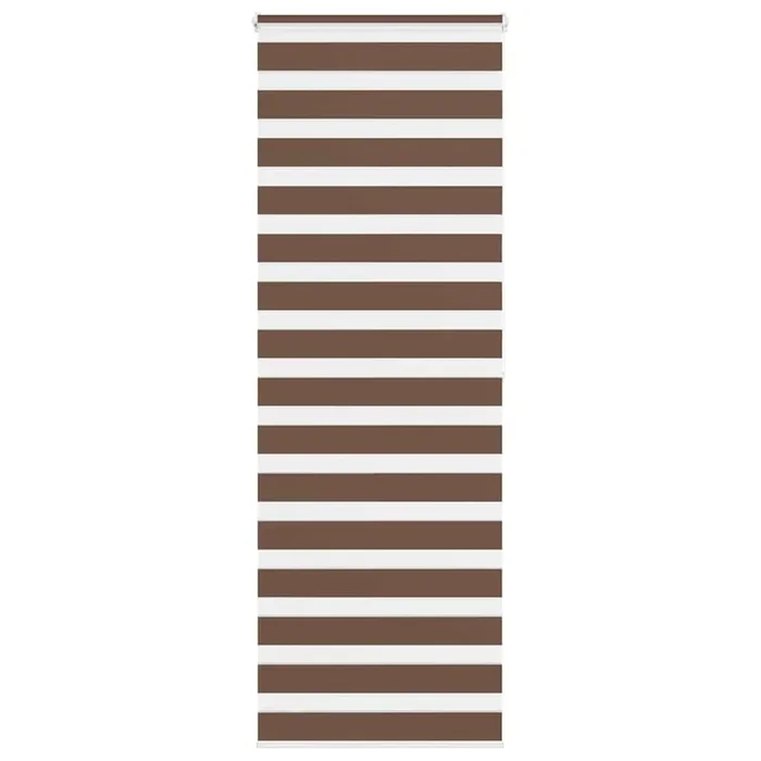 vidaXL Zebra Blind Brown 90×200 cm Fabric Width 85.9 cm Polyester