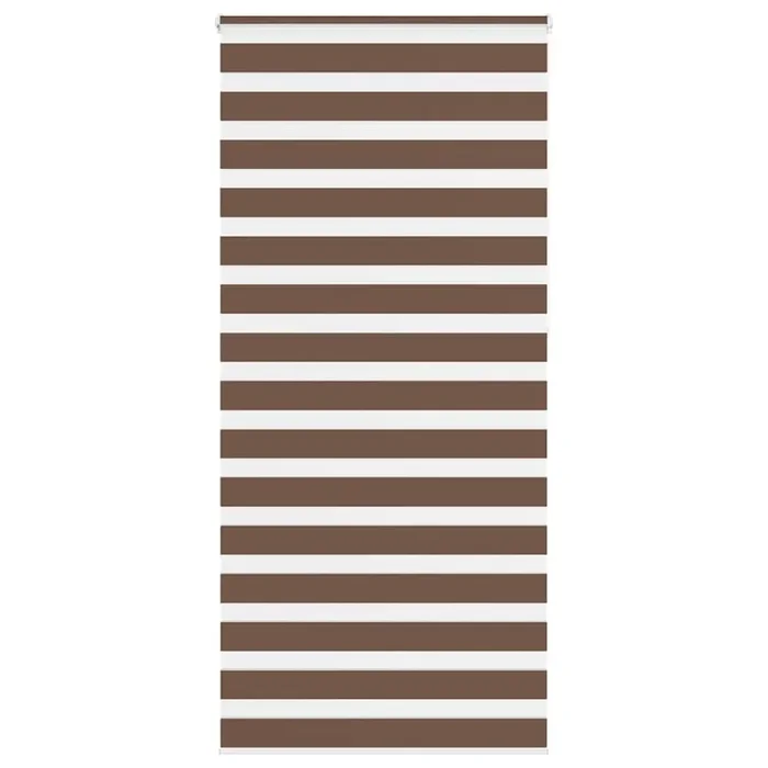 vidaXL Zebra Blind Brown 95×230 cm Fabric Width 90.9 cm Polyester