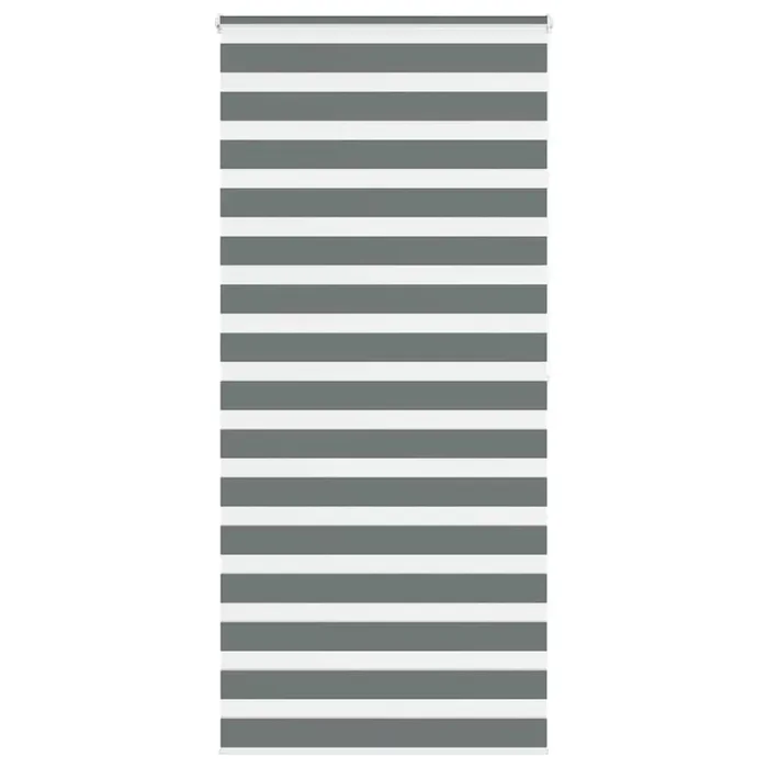 vidaXL Zebra Blind Dark Grey 100×200 cm Fabric Width 95.9 cm Polyester