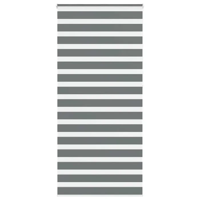 vidaXL Zebra Blind Dark Grey 105×230 cm Fabric Width 100.9 cm Polyester