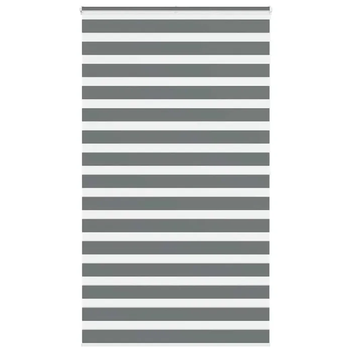 vidaXL Zebra Blind Dark Grey 125×200 cm Fabric Width 120.9 cm Polyester