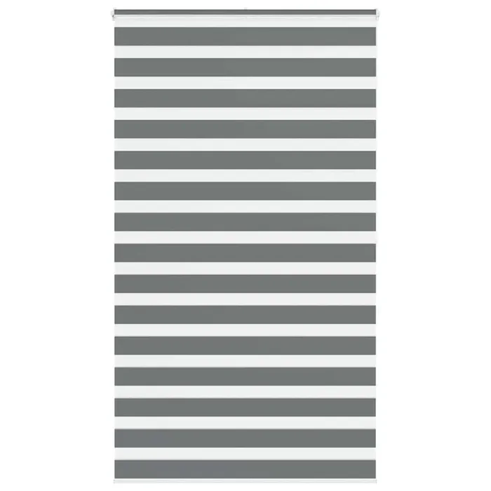 vidaXL Zebra Blind Dark Grey 130×200 cm Fabric Width 125.9 cm Polyester