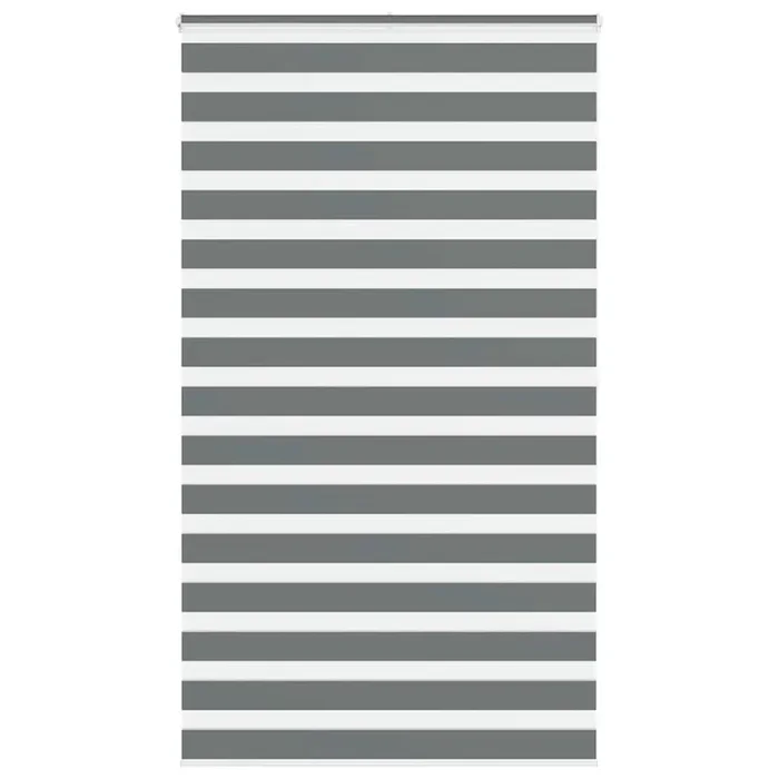 vidaXL Zebra Blind Dark Grey 135×200 cm Fabric Width 130.9 cm Polyester