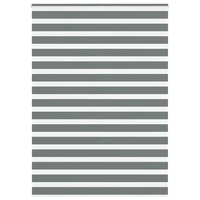 vidaXL Zebra Blind Dark Grey 155×200 cm Fabric Width 150.9 cm Polyester