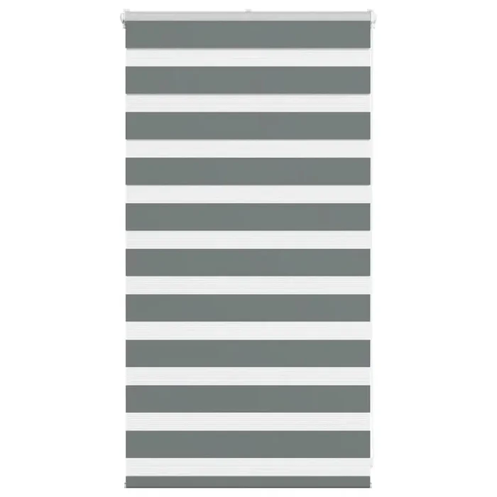 vidaXL Zebra Blind Dark Grey 80×100 cm Fabric Width 75.9 cm Polyester