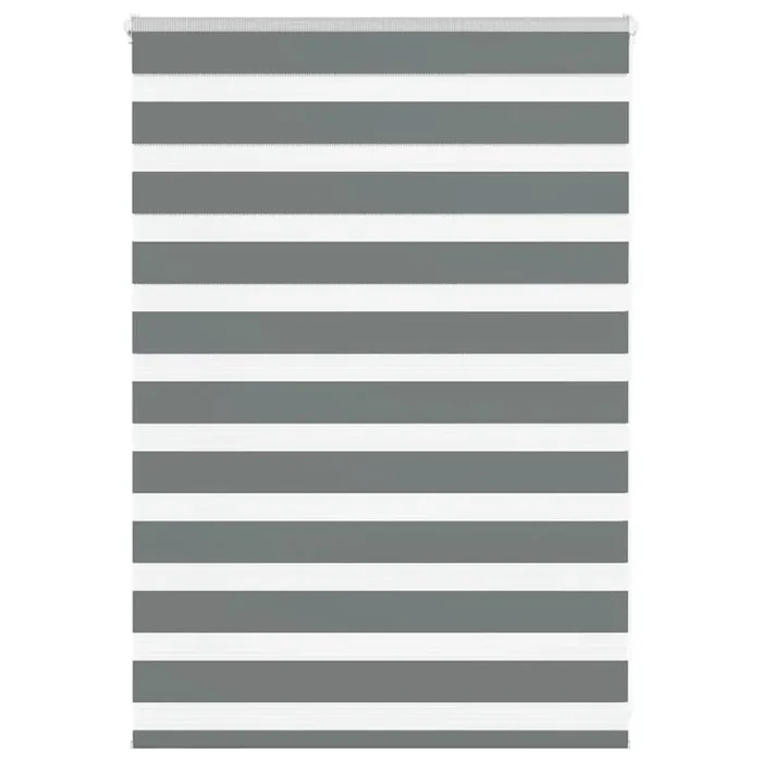 vidaXL Zebra Blind Dark Grey 95×100 cm Fabric Width 90.9 cm Polyester