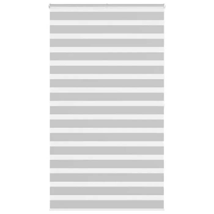 vidaXL Zebra Blind Light Grey 125×200 cm Fabric Width 120.9 cm Polyester