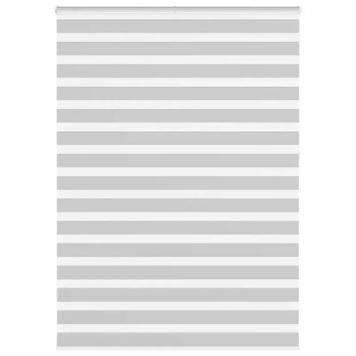 vidaXL Zebra Blind Light Grey 155×230 cm Fabric Width 150.9 cm Polyester