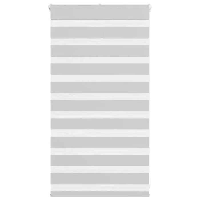 vidaXL Zebra Blind Light Grey 85×100 cm Fabric Width 80.9 cm Polyester