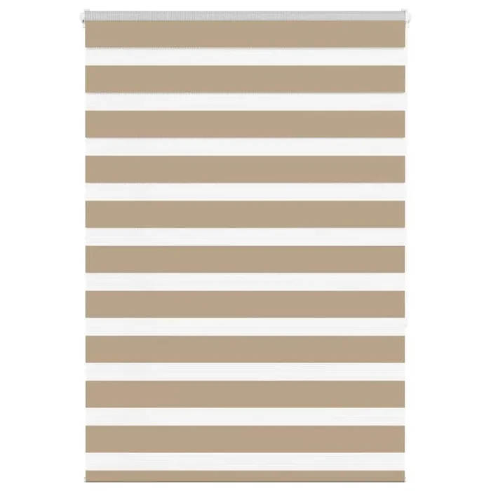 vidaXL Zebra Blind Sand Brown 100×150 cm Fabric Width 95.9 cm Polyester