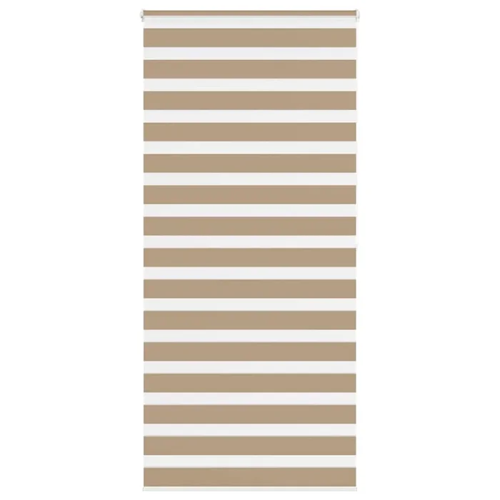 vidaXL Zebra Blind Sand Brown 105×200 cm Fabric Width 100.9 cm Polyester