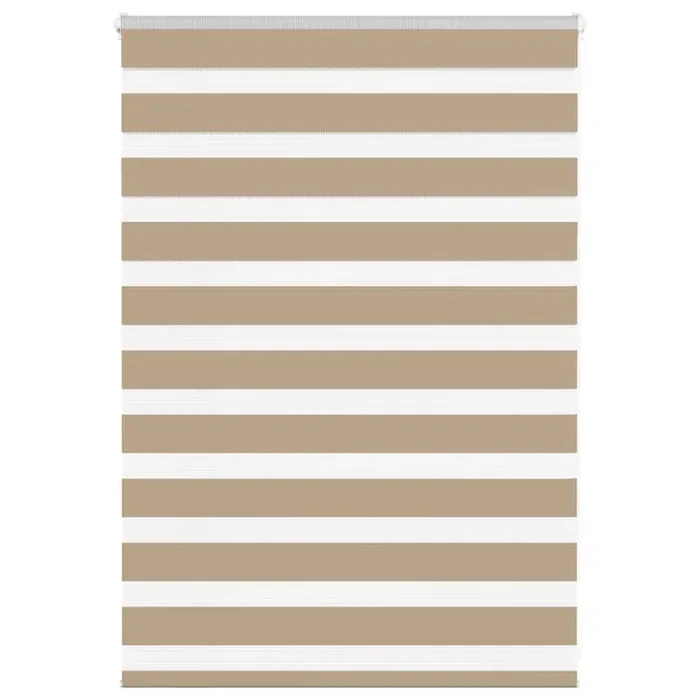 vidaXL Zebra Blind Sand Brown 110×100 cm Fabric Width 105.9 cm Polyester