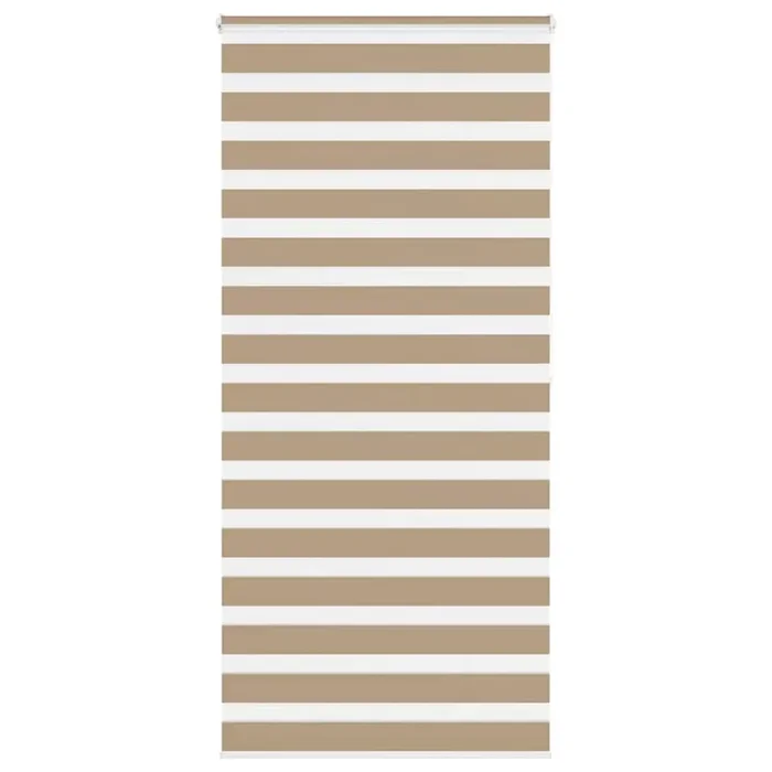 vidaXL Zebra Blind Sand Brown 110×200 cm Fabric Width 105.9 cm Polyester