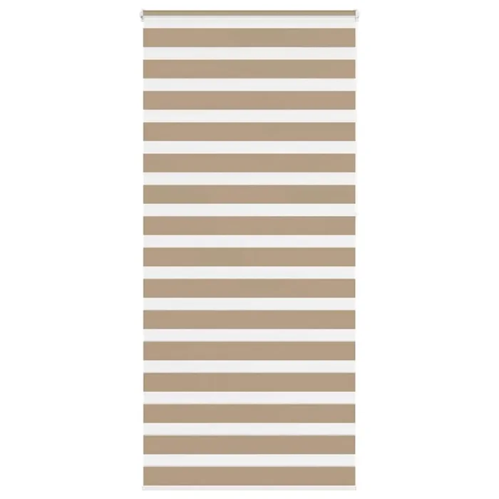 vidaXL Zebra Blind Sand Brown 110×230 cm Fabric Width 105.9 cm Polyester