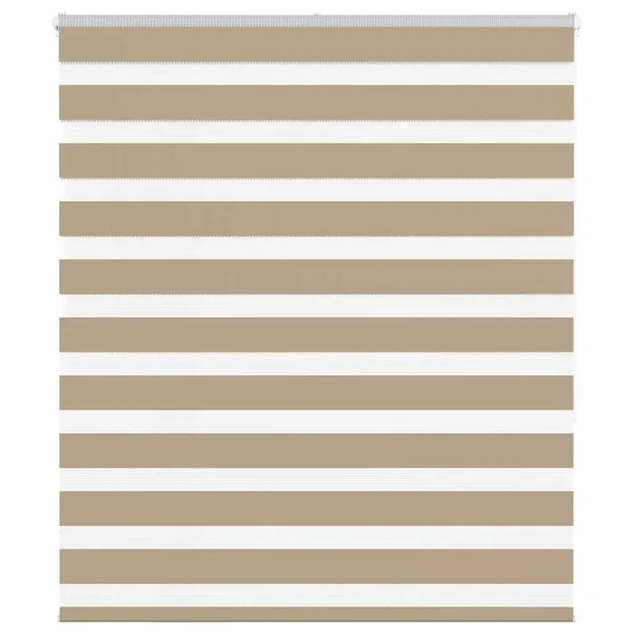vidaXL Zebra Blind Sand Brown 125×150 cm Fabric Width 120.9 cm Polyester