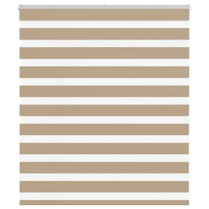 vidaXL Zebra Blind Sand Brown 130×100 cm Fabric Width 125.9 cm Polyester