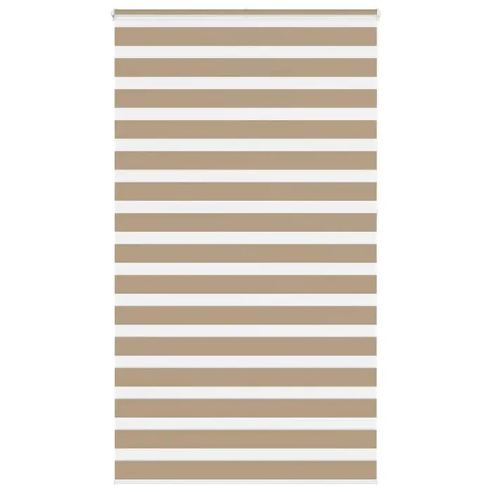 vidaXL Zebra Blind Sand Brown 130×230 cm Fabric Width 125.9 cm Polyester