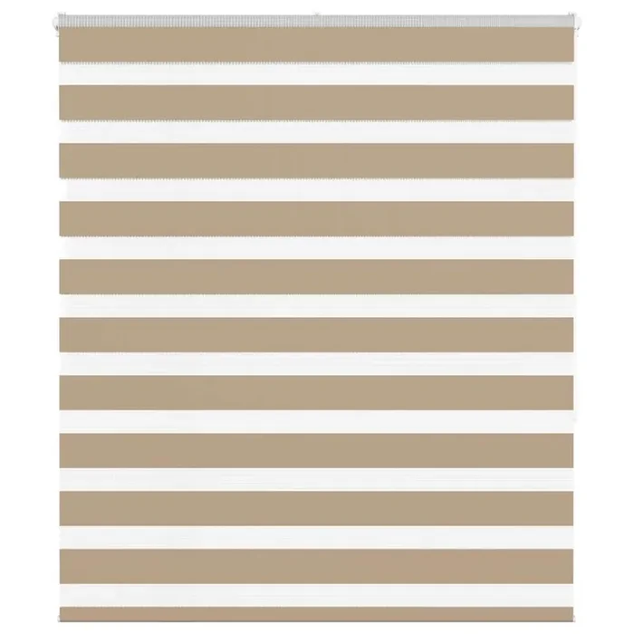 vidaXL Zebra Blind Sand Brown 135×150 cm Fabric Width 130.9 cm Polyester