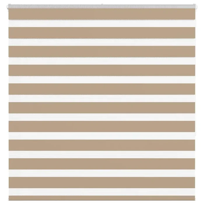 vidaXL Zebra Blind Sand Brown 140×150 cm Fabric Width 135.9 cm Polyester