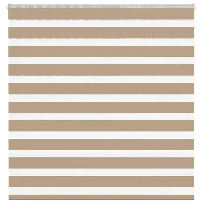 vidaXL Zebra Blind Sand Brown 145×150 cm Fabric Width 140.9 cm Polyester