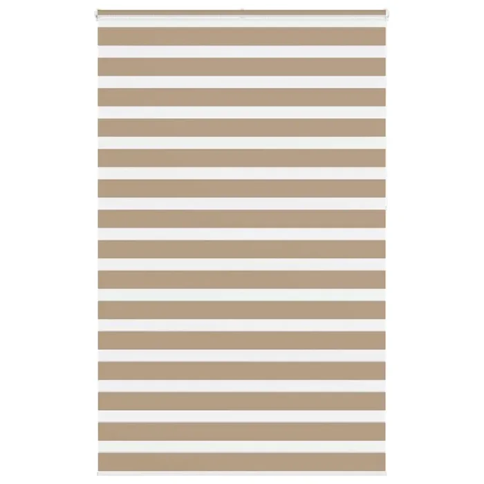 vidaXL Zebra Blind Sand Brown 145×230 cm Fabric Width 140.9 cm Polyester