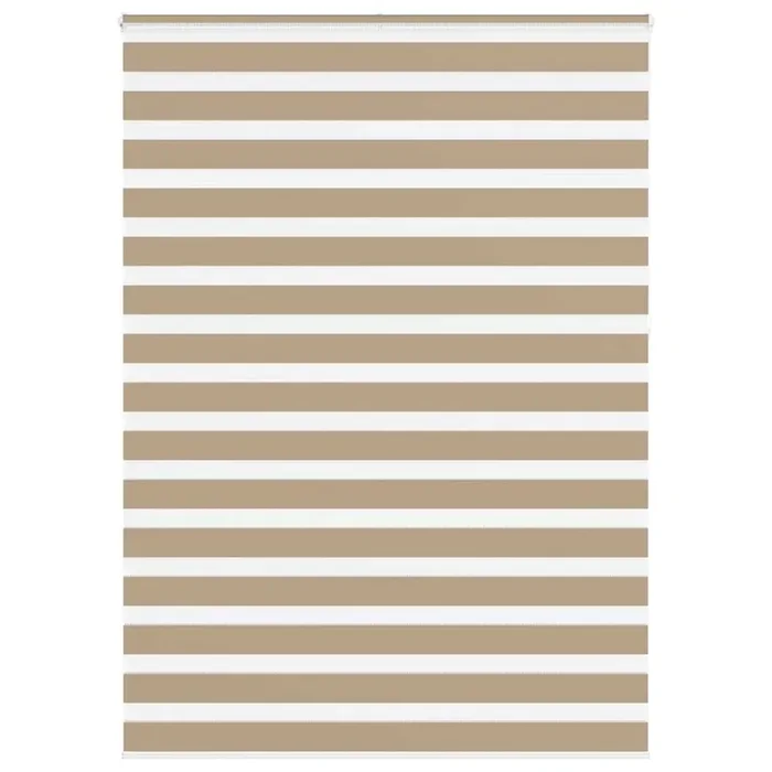 vidaXL Zebra Blind Sand Brown 160×230 cm Fabric Width 155.9 cm Polyester