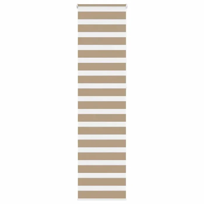 vidaXL Zebra Blind Sand Brown 65×230 cm Fabric Width 60.9 cm Polyester