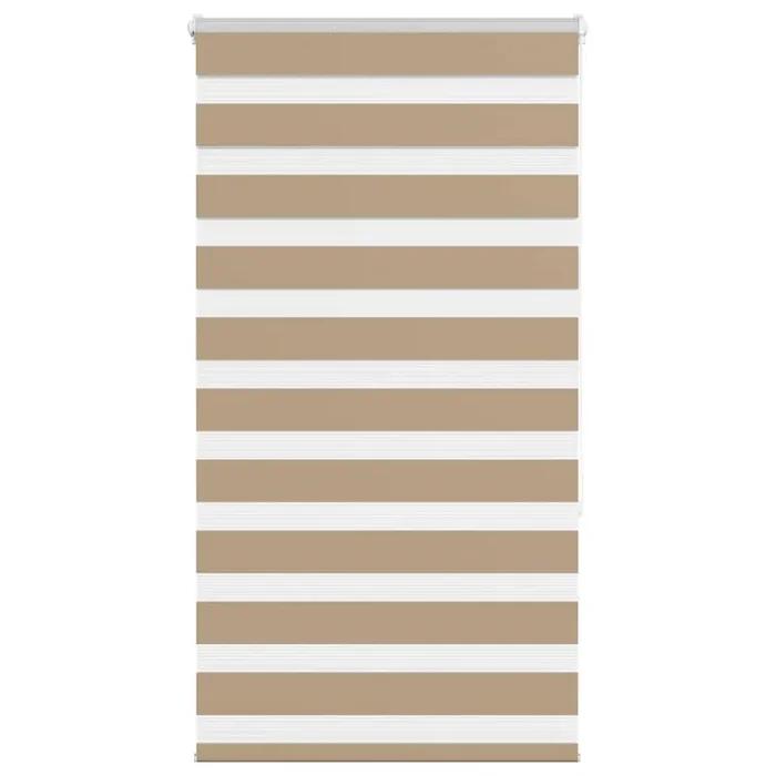 vidaXL Zebra Blind Sand Brown 85×150 cm Fabric Width 80.9 cm Polyester