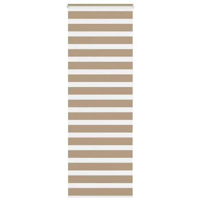 vidaXL Zebra Blind Sand Brown 85×200 cm Fabric Width 80.9 cm Polyester