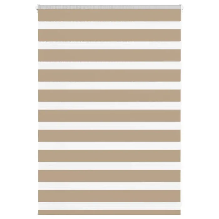 vidaXL Zebra Blind Sand Brown 95×100 cm Fabric Width 90.9 cm Polyester