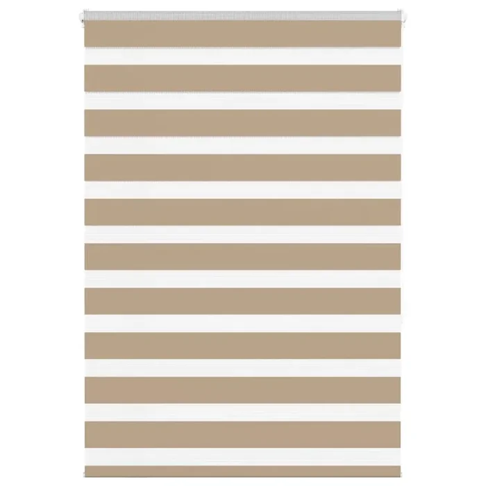 vidaXL Zebra Blind Sand Brown 95×150 cm Fabric Width 90.9 cm Polyester