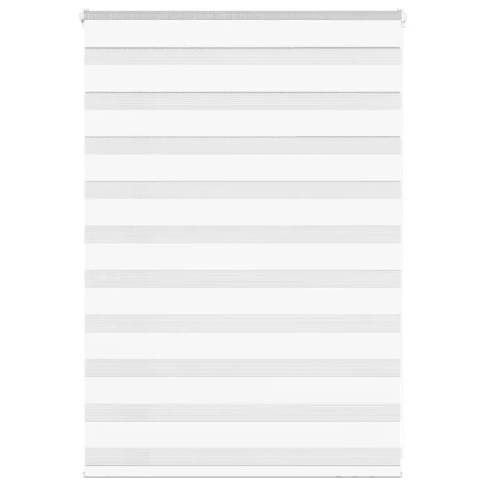 vidaXL Zebra Blind White 110×100 cm Fabric Width 105.9 cm Polyester