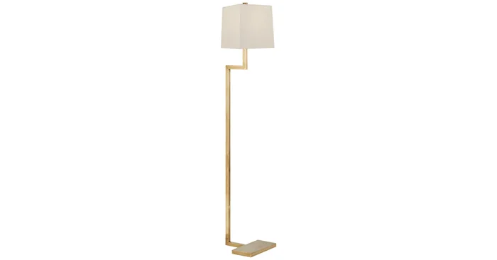 Visual Comfort Alander 49″ Floor Lamp with Linen Shade by AERIN