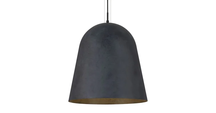 Visual Comfort Fett Single Light 17-11/16″ Wide Line-Voltage Suspension LED Pendant with Sand Cast Aluminum Shade
